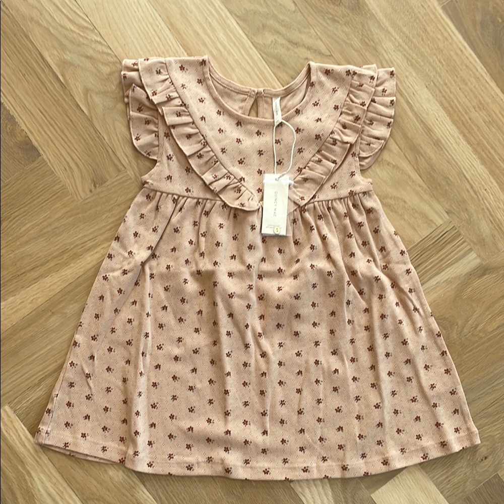 Quincy Mae Cream Ruffled Tiered Sundress
